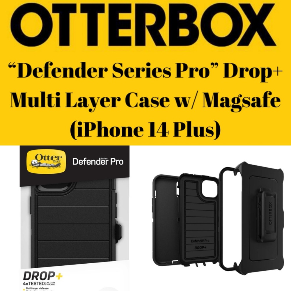 ✨OtterBox - “Defender Series Pro” Drop+ Multi Layer Case:*iPhone 14 Plus*✨NEW✨